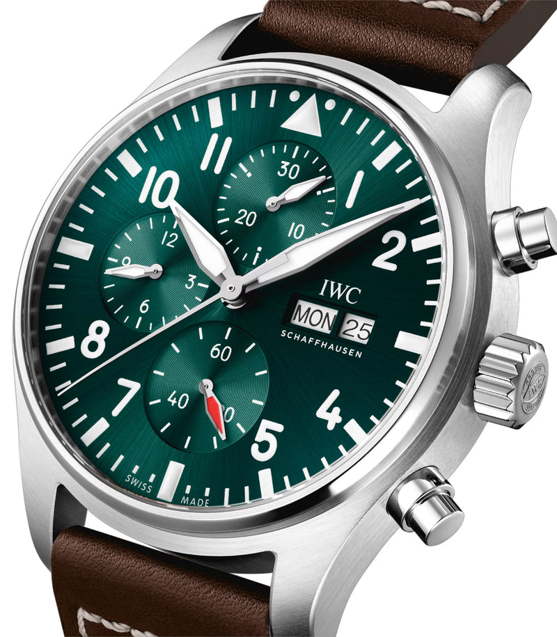 43mm Stainless Steel Green Dial Chronograph