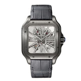 40mm Large Skeleton Dial Black ADLC Steel Bracelet Manual