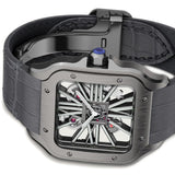 40mm Large Skeleton Dial Black ADLC Steel Bracelet Manual