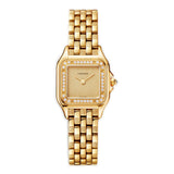 22mm Small 18k YG Diamond Bezel Golden Grain Dial