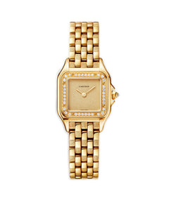 22mm Small 18k YG Diamond Bezel Golden Grain Dial