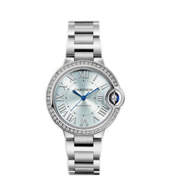 33mm Diamond Bezel Blue Silvered Dial Stainless Steel Bracelet