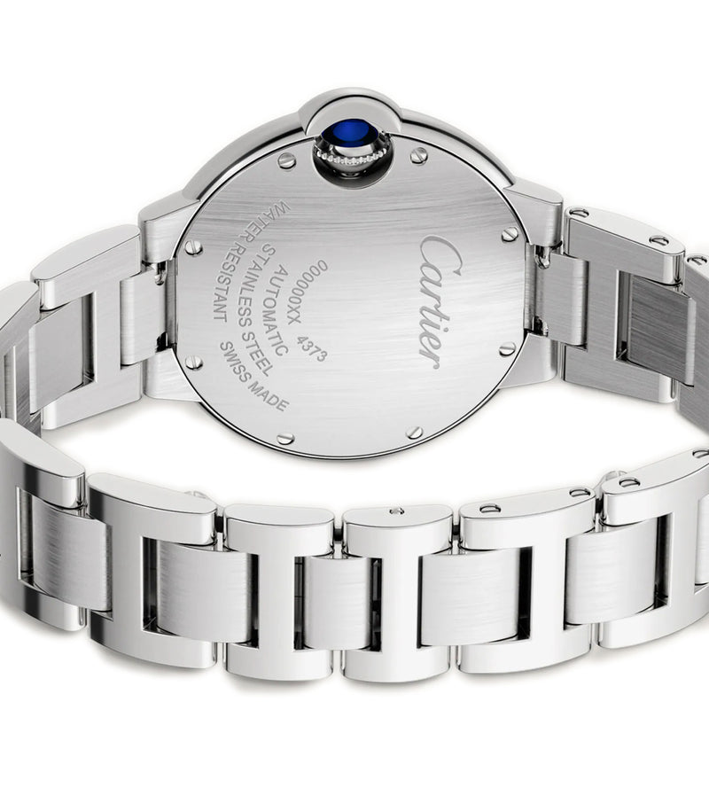 33mm Diamond Bezel Blue Silvered Dial Stainless Steel Bracelet