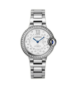 33mm Silver Diamond Dial Stainless Steel Bracelet