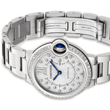33mm Silver Diamond Dial Stainless Steel Bracelet