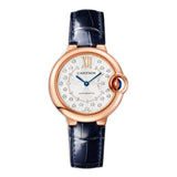 33mm 18k Rose Gold Silver Diamond Dial