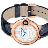 33mm 18k Rose Gold Silver Diamond Dial