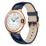 36mm 18k Rose Gold Silver Diamond Dial
