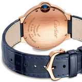 36mm 18k Rose Gold Silver Diamond Dial