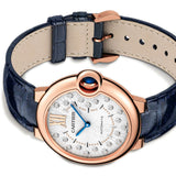 36mm 18k Rose Gold Silver Diamond Dial
