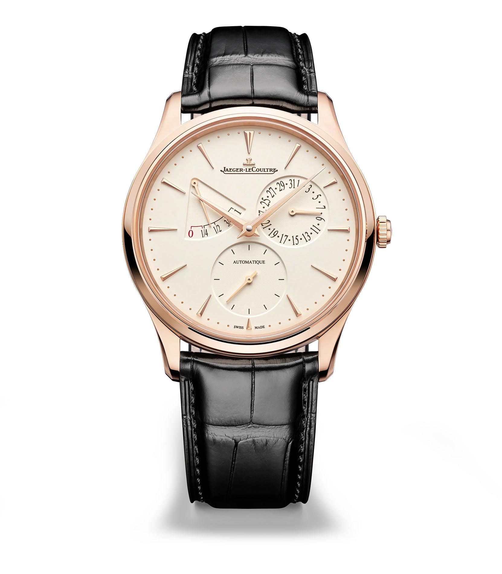 JLC Master Ultra Thin 39mm Power Reserve 18kRG Beige Dial Q1372510 ...