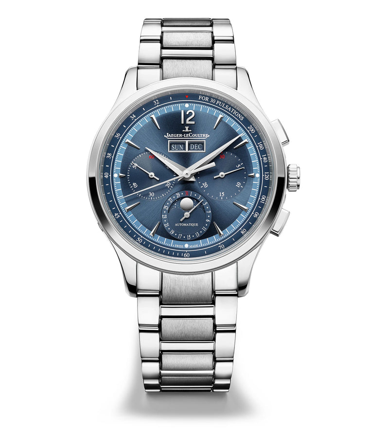 40mm Chronograph Calendar Stainless Steel Blue Dial