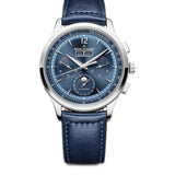 40mm Chronograph Calendar Steel Blue Dial