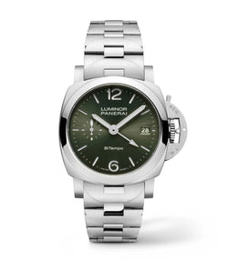 44mm Quaranta BiTempo Stainless Steel Green Dial