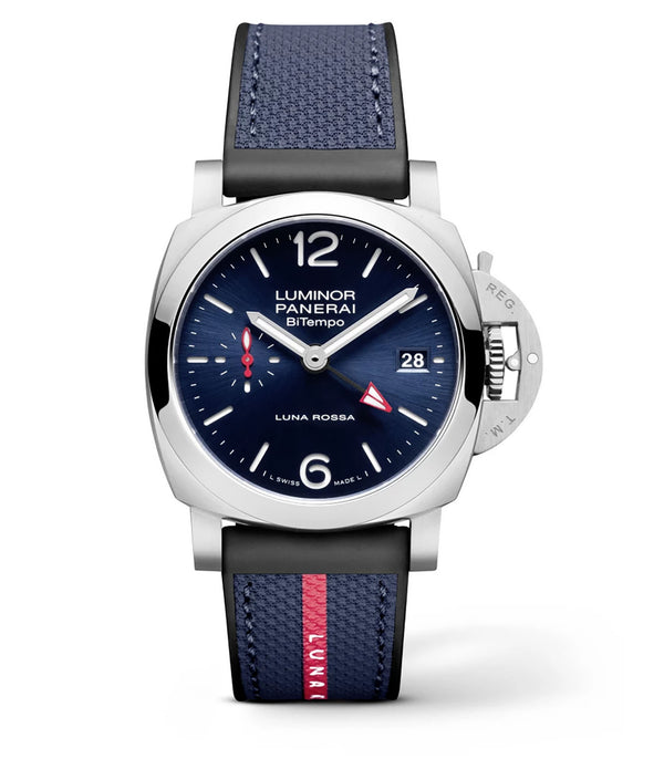 40mm Quaranta BiTempo Luna Rossa Steel Blue Dial