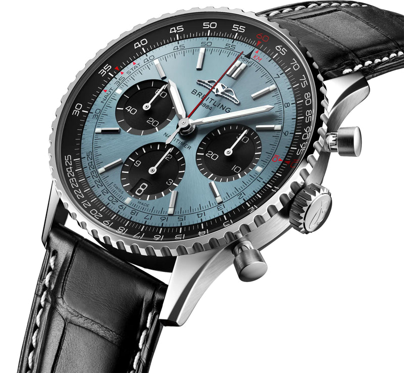 41mm Stainless Steel B01 Ice Blue Dial Chrono