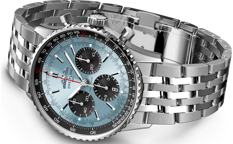 41mm B01 Ice Blue Dial Chrono Stainless Steel Bracelet