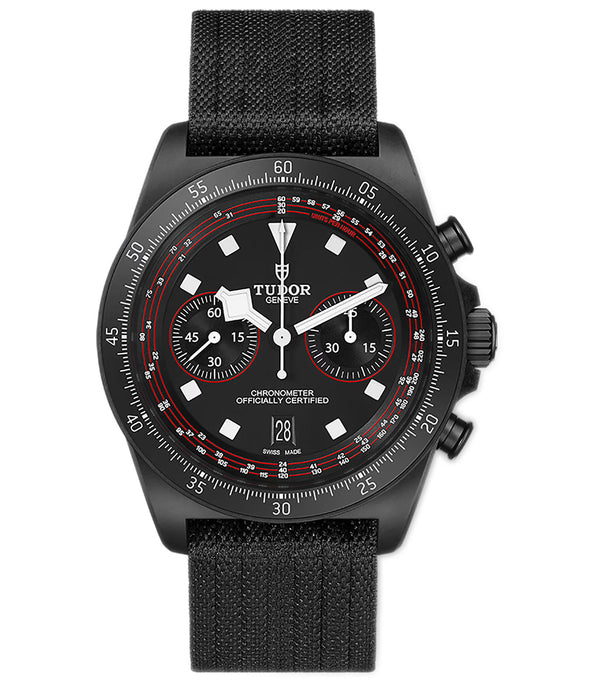 43mm Black Carbon FXD Chrono Black Dial