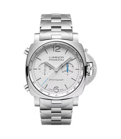 44mm Chrono White Dial Stainless Steel Bracelet