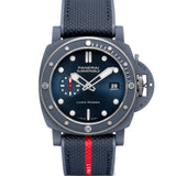 44mm Ti-Ceramitech QuarantaQuattro Luna Rossa Blue Dial