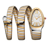 35mm Tubogas Double Spiral Steel and 18k YG Silver Dial