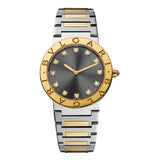 33mm Steel and 18k Yellow Gold Anthracite Diamond Dial