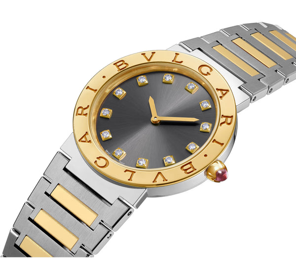 33mm Steel and 18k Yellow Gold Anthracite Diamond Dial