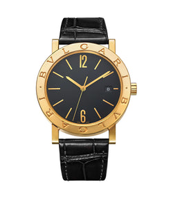 38mm 18k Yellow Gold Black Dial