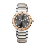 33mm Steel and 18k Rose Gold Anthracite Diamond Dial