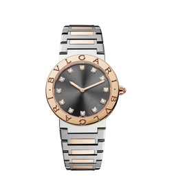 33mm Steel and 18k Rose Gold Anthracite Diamond Dial