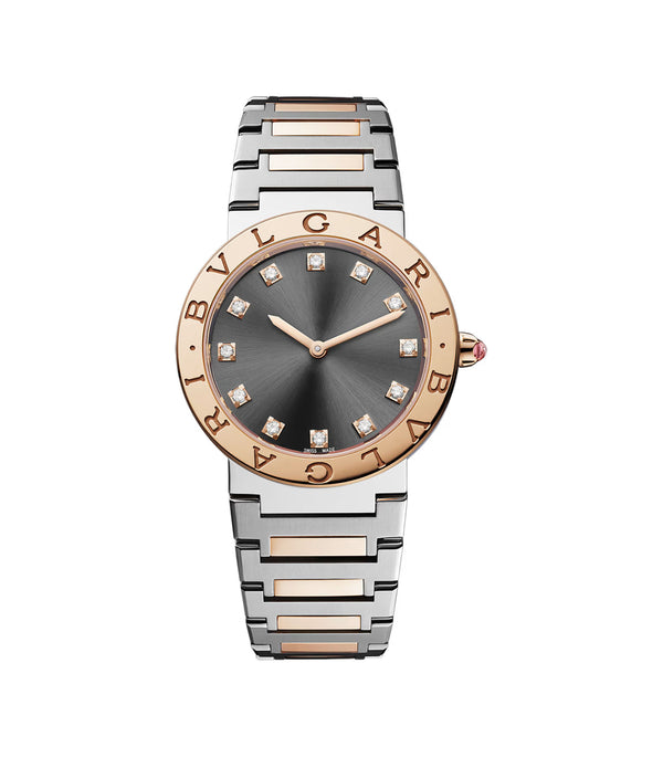 33mm Steel and 18k Rose Gold Anthracite Diamond Dial