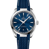 38mm Aqua Terra Steel Texture Blue Dial