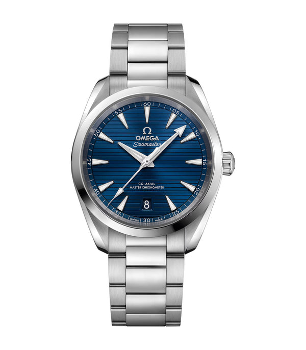 38mm Aqua Terra Steel Texture Blue Dial