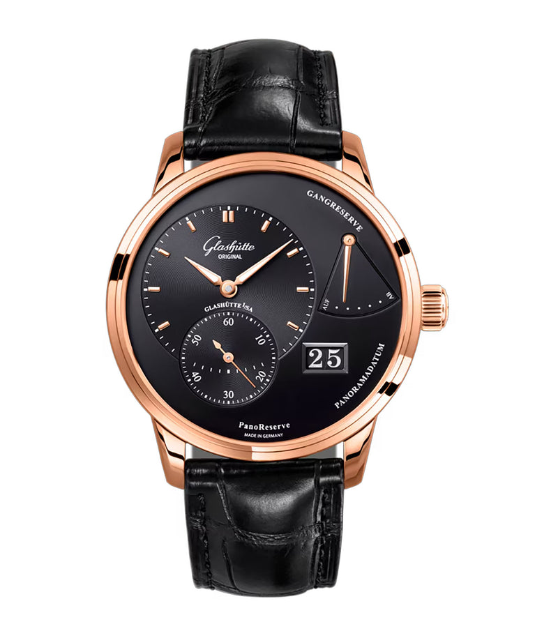 40mm PanoReserve 18k Rose Gold Black Dial