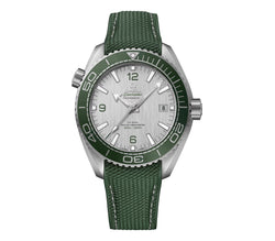 44mm Planet Ocean 600m Steel Green Ceramic Bezel Grey Dial