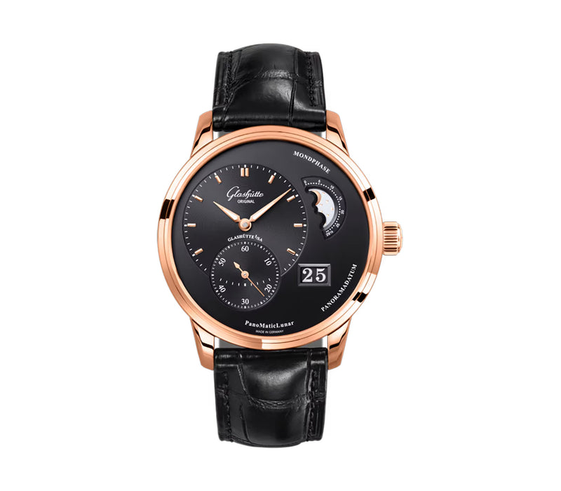 40mm PanoMaticLunar 18K Rose Gold Black Dial