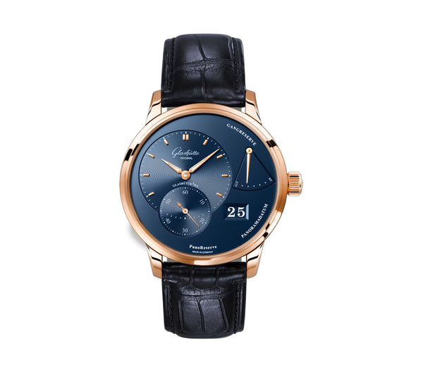 40mm PanoReserve 18k Rose Gold Blue Dial