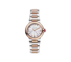 28mm 18k Rose Gold and Steel MOP Diamond Dial