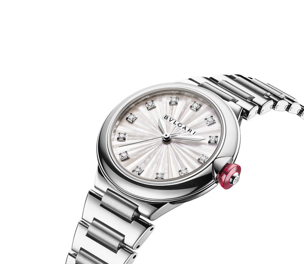 33mm Stainless Steel MOP Diamond Dial