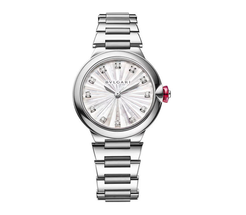 33mm Stainless Steel MOP Diamond Dial