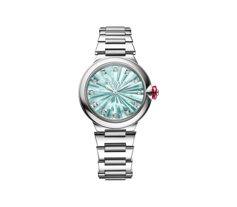 33mm Steel Green MOP Diamond Dial