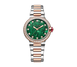 33mm 18k RG and Steel Diamond Bezel Green Diamond Dial