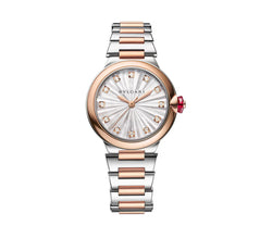 33mm 18k Rose Gold and Steel White MOP Diamond Dial