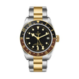 41mm GMT Steel and 18k Yellow Gold Black Dial
