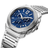42mm Roma Steel Blue Dial Chronograph