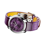 36mm Steel Purple Dial On Purple Leather Strap