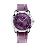 36mm Steel Purple Dial On Purple Leather Strap