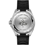 42mm Planet Ocean 600M Steel Black Dial Blue Bezel On Black Strap