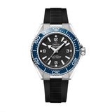 42mm Planet Ocean 600M Steel Black Dial Blue Bezel On Black Strap
