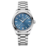34mm Aqua Terra 150M Steel Bracelet Sea Blue Dial